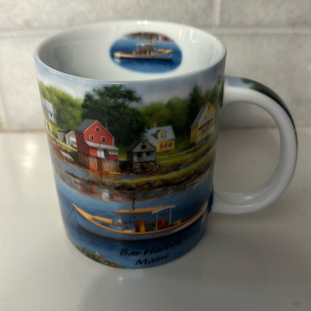 Bar Harbor Maine Mug cup cape shore Yarmouth boats house Arcadia park